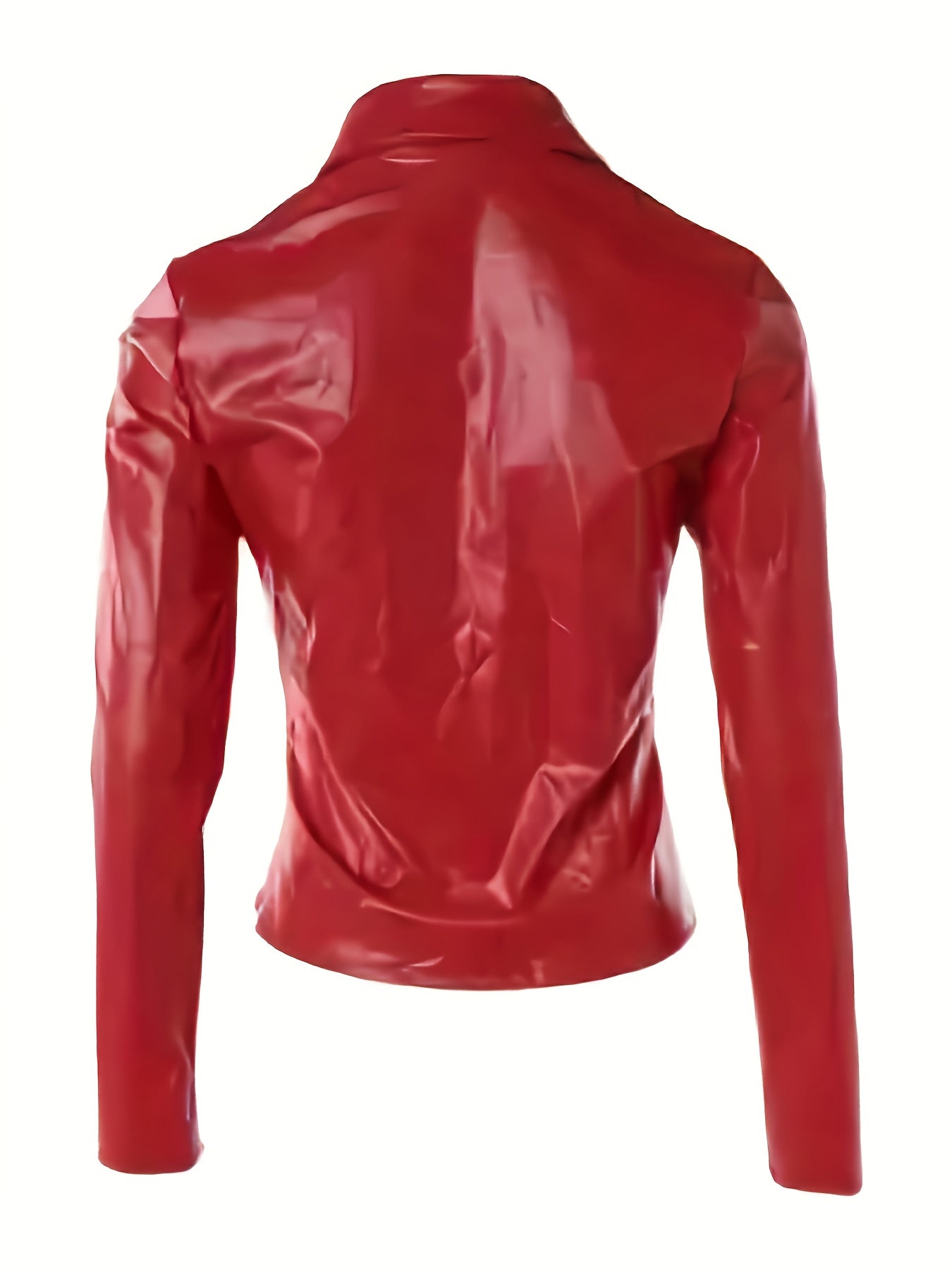 Simulated Synthetic Synthetic Leather Women's Top