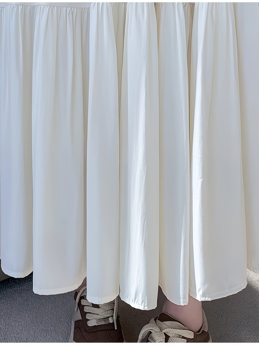 High-Waisted Midi Skirt for Women Summer 2025 New French Style Versatile A-Line Dress