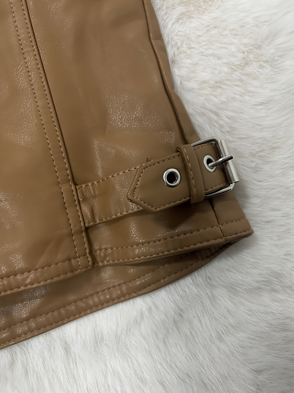 AFTF BASIC Women's Short PU Leather Jacket - Bestseller High-End Elegant Casual Chic Asymmetrical Design, Machine Washable Solid Color All-Season Versatile Outerwear, Everyday Fashion, Sleek Appearance