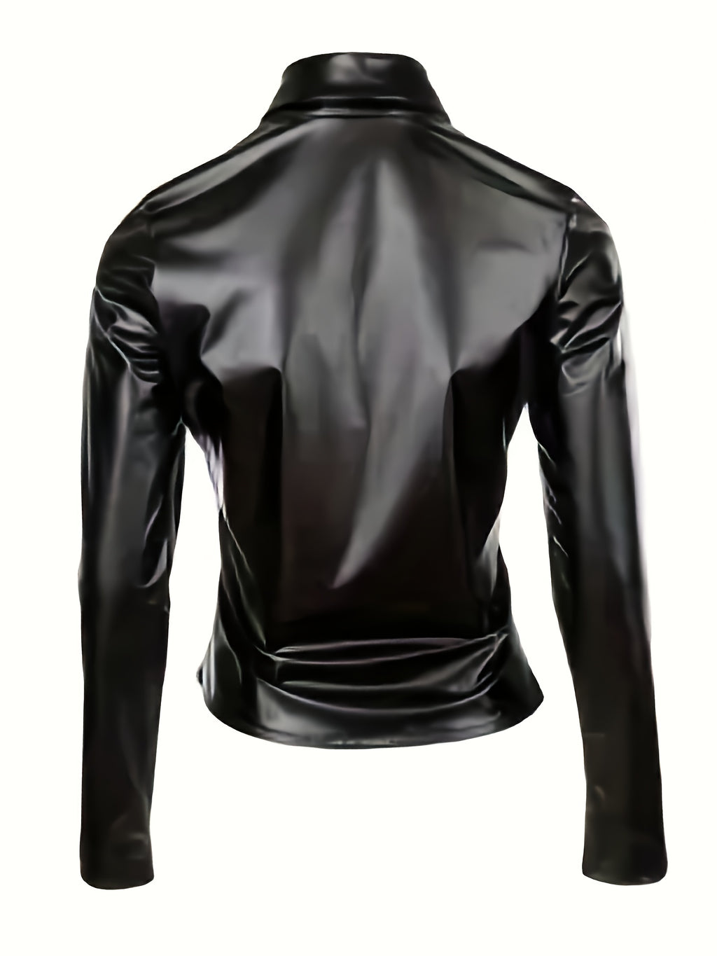 Simulated Synthetic Synthetic Leather Women's Top