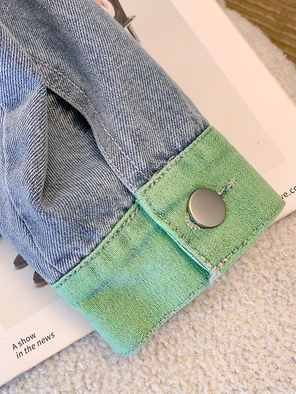 Women's Casual Jacket with Unique Design 2025 Spring\u002FSummer New Single-Breasted Button-Up Small Fresh Color Block Patchwork Loose-Fit Versatile Retro Women's Blazer